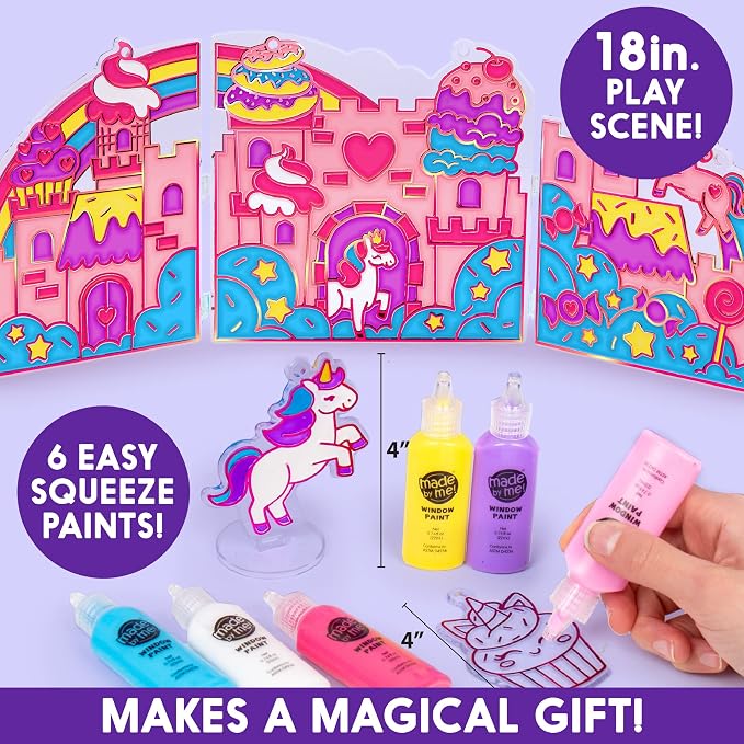 Made By Me Paint & Create Window Art Worlds Unicorn Kit – DIY Suncatcher Kit - Image 2