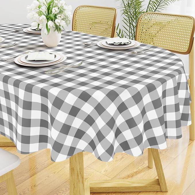 Smiry Oval Table Cloth, Waterproof Vinyl Tablecloths by Smiry