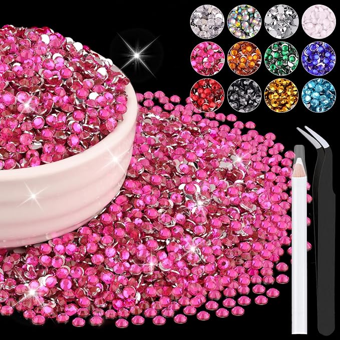 8000PCS 3mm Resin Rhinestones Bulk by BELLEBOOST
