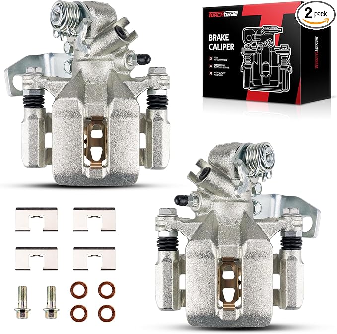 Torchbeam Rear Brake Calipers Set for Acura 2002-2006 RSX, Honda 2002-2005 Civic 2.0L, Rear Left and Rear Right Calipers Replace # 19B2679+19B2678