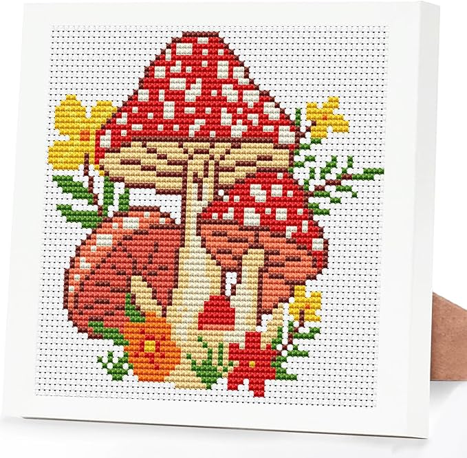 Tiwabb Mushroom Cross Stitch Kits by DIYHomeDecor
