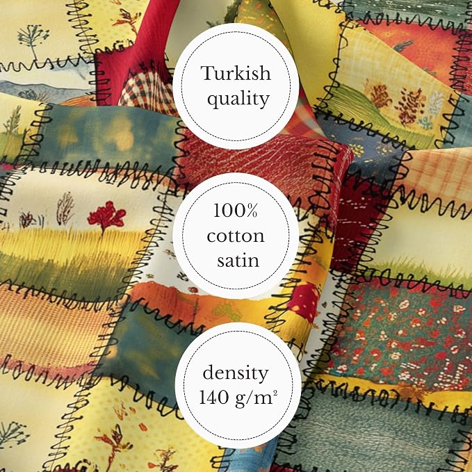 100% Cotton Fabric by the Yard – Turkish Quality Quilting & Sewing Fabric - Image 6