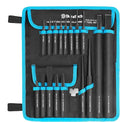 DURATECH 18 Piece Punch/Chisel/Alignment Tool Set, Including Pin Punch, Center Punch, Nail punch, Alignment Tool, Cold Chisel, Chisel Gauge, for Removing Repair Tool, with Rolling Pouch