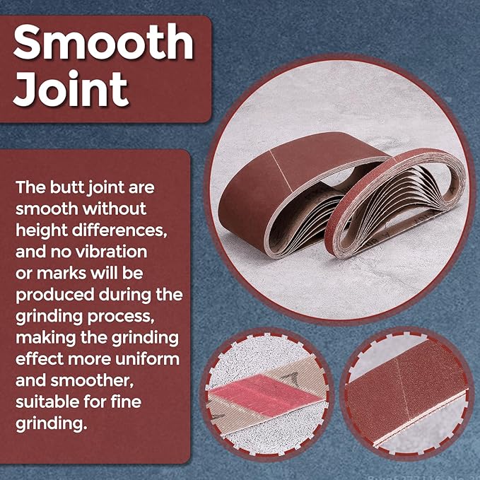 10 Pcs Sanding Belts 3/4 x 12 Inch 80 Grit Aluminum Oxide Abrasive Sandpaper for Belt Sander Metal Grinding Wood Working Weld Rust Removal