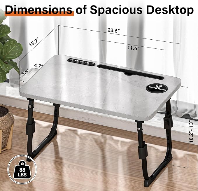 Lap Desk for Bed, Adjustable Laptop Desk - Image 4
