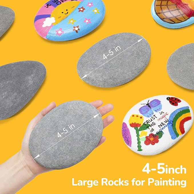 Simetufy 30 Pcs Extra Large 4-5 Inch Rocks - Image 2