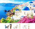 MINIWAN Santorini Greece Landscape Jigsaw Puzzle by MINIWAN