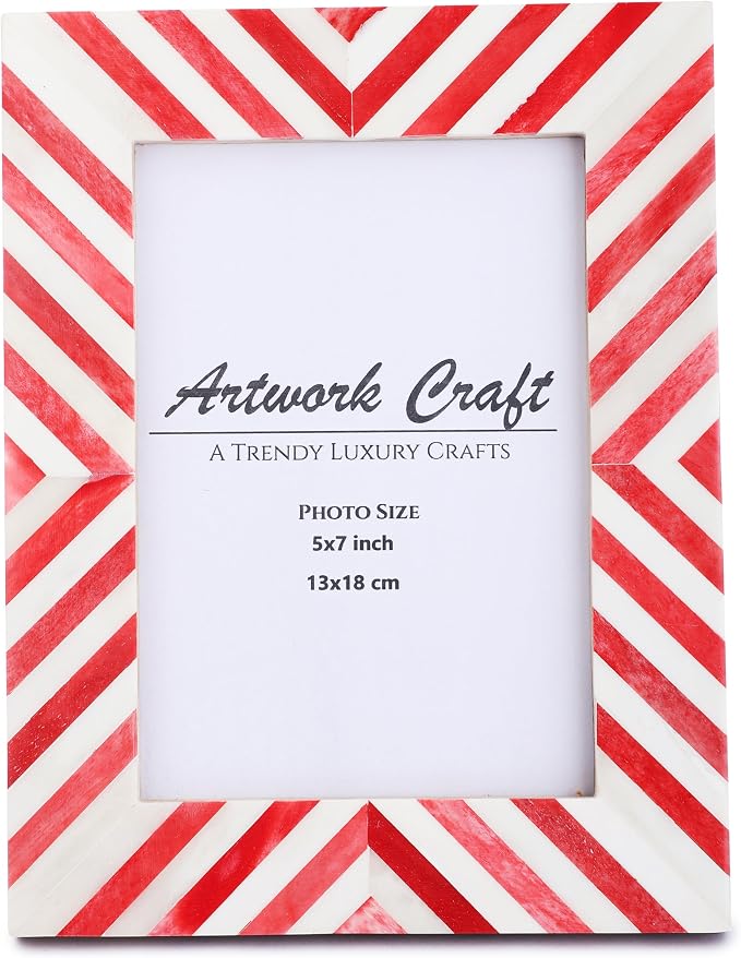 Picture Photo Frame Chevron Herringbone Art Inspired Vintage Table-Top/Wall by ArtworkCraft