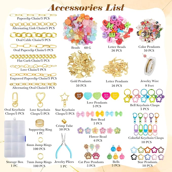 Ecoofor 561 Pcs Keychain Making Kit - Image 2