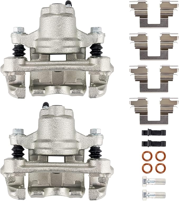 Torchbeam 2PCS Rear Driver and Passenger Side Brake Caliper For Toyota for 2002-2006 Camry, 2005-2007 Avalon, 2004-2008 Solara, Disc Brake Caliper Assembly with Bracket Replace # 19B2696+19B2697