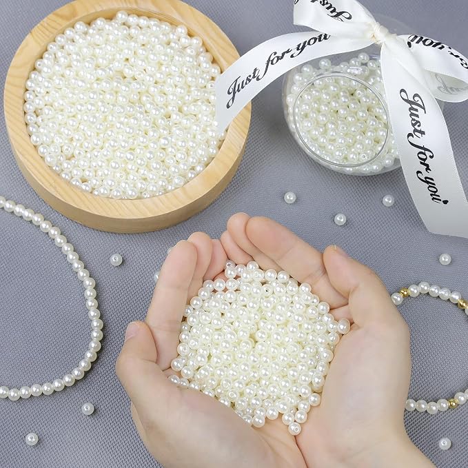 DUQGUHO Pearl Beads for Crafts Fake Pearls - Image 5