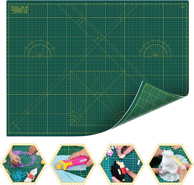 Self Healing Cutting Mat A0 36"x 48" Double Sided Green Mat by ShinyMerry