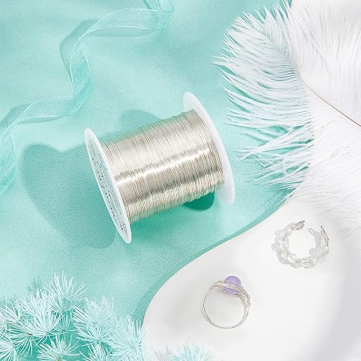 BENECREAT 26 Gauge 131 Yards Tarnish Resistant Silver Wire Jewelry Beading Wire - Image 6