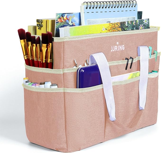 JJRING Craft Organizer Tote Bag, Large Art Storage Caddy by JJRING