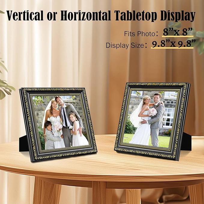 8×8 Picture Frame Gold - Image 2