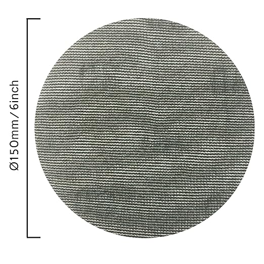 Mesh 5 inch 6 inch Sanding Discs 35PCS Hook and Loop Sanding Discs, Dust-Free, Ideal for Metal, Wood, Composites, Stock Removal, and Fine Finishing (6in, Assorted Grits)