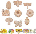 90PCS Unfinished Blank Wooden Cutouts Craft by Jsehchya