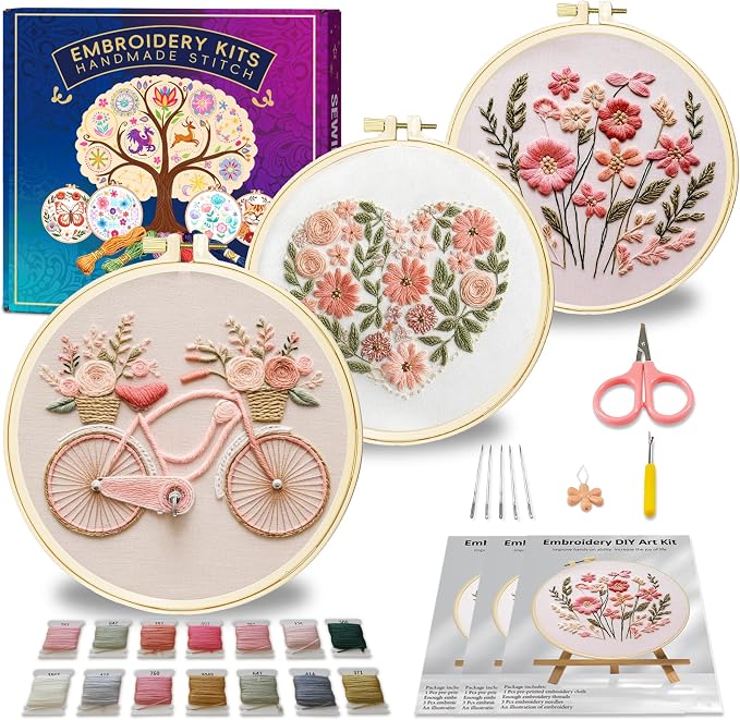 Huacan Embroidery Kit for Beginners by Home