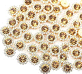 12mm 150pcs Crystal Yellow Sew on Rhinestones, Crystals Glass Gems by Unknown
