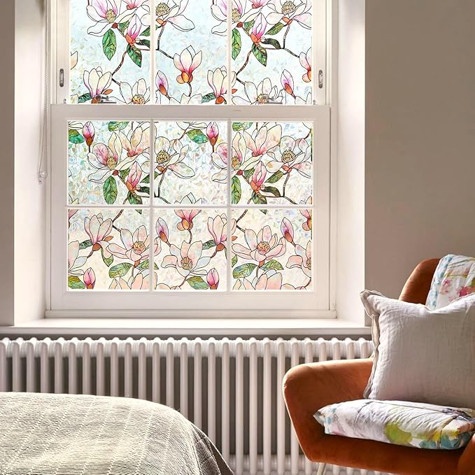 Ranzdn Window Privacy Film, Stained Glass, Static Cling, 17.5" x 78.7" | No - Image 4