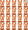 Hercicy 12 Pcs Reflective Vest High Visibility Safety Vests, Adjustable Bright Neon Lightweight Strap Gear (Orange)