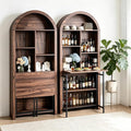 Folding Arched Bookshelf Narrow Bookcase by FNK