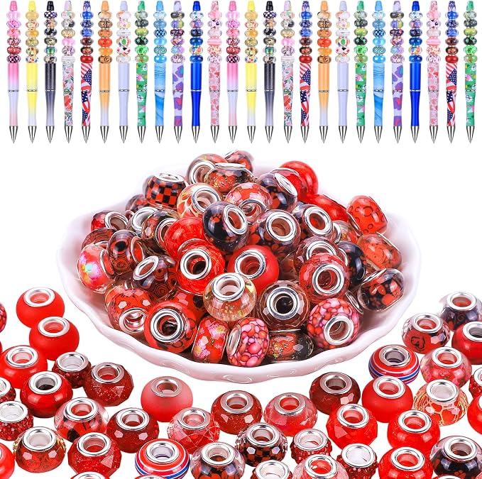 European Large Hole Spacer Charm Beads by VICTLOV