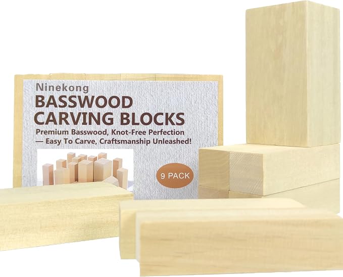 Ninekong 9PCS Basswood Carving Blocks by Unknown