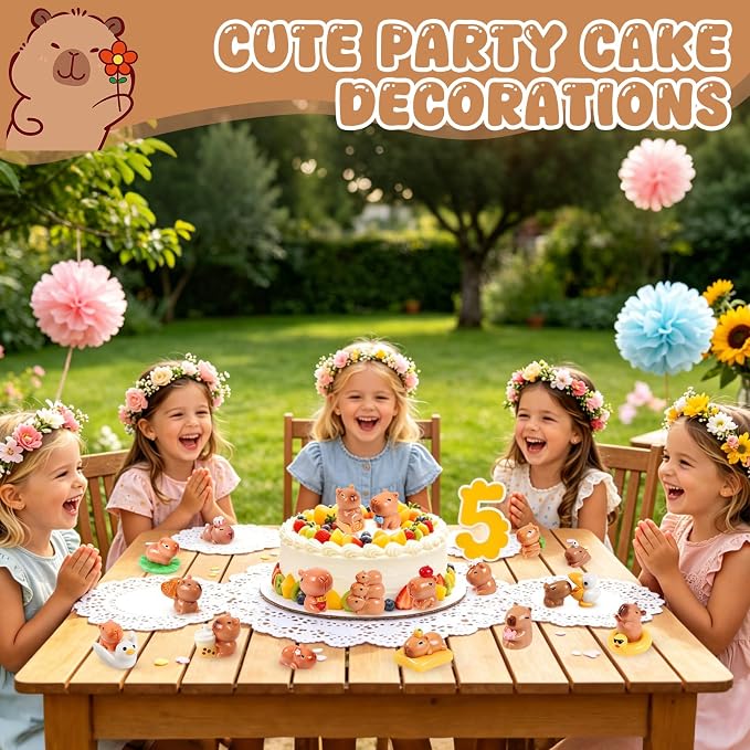 33 Pcs Mini Capybara Figurines 25 Style Adorable Resin Capybaras Miniatures - Image 7