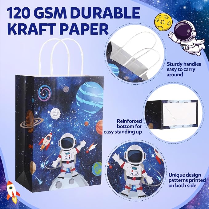 Gaillty 24 Pcs Outer Space Party Favor Bags Galaxy Goodie Gift Bags - Image 3