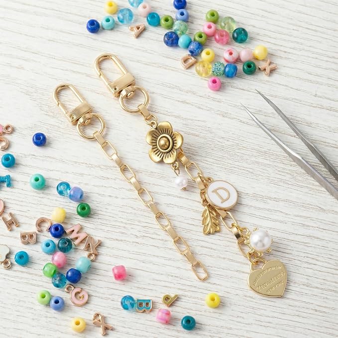 20pcs Gold Keychain Making Kit, Key Ring Swivel Snap Hook Chains, Extender - Image 7