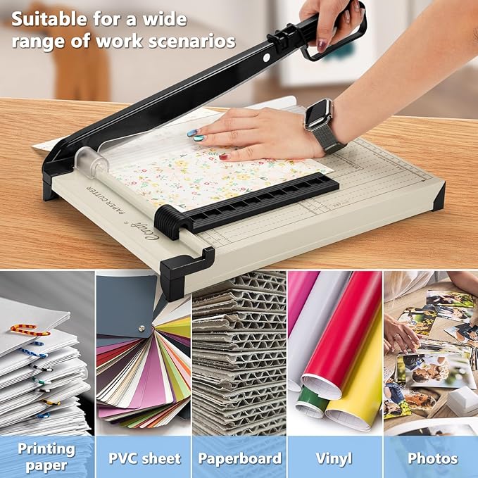 Ecraft 12" Guillotine Paper Cutter：Paper Trimmer Accurate Cutting - Image 5