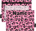 Custom Hot Pink Black Leopard Print Pencil Pouch by BOENLE-WELCOMEYOURCOMING