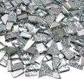 LITMIND Silver Mixed Irregular Glass Scraps Mosaic Tiles by LITMIND