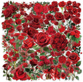 60 Pcs Red Rose PET Transparent Sticker | Self-Adhesive Scrapbooking Stickers by Unknown