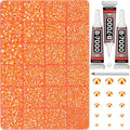 33000Pcs Orange Rhinestones for Bedazzling, Mixed Sizes 2, 6mm Flatback Gems by Worthofbest