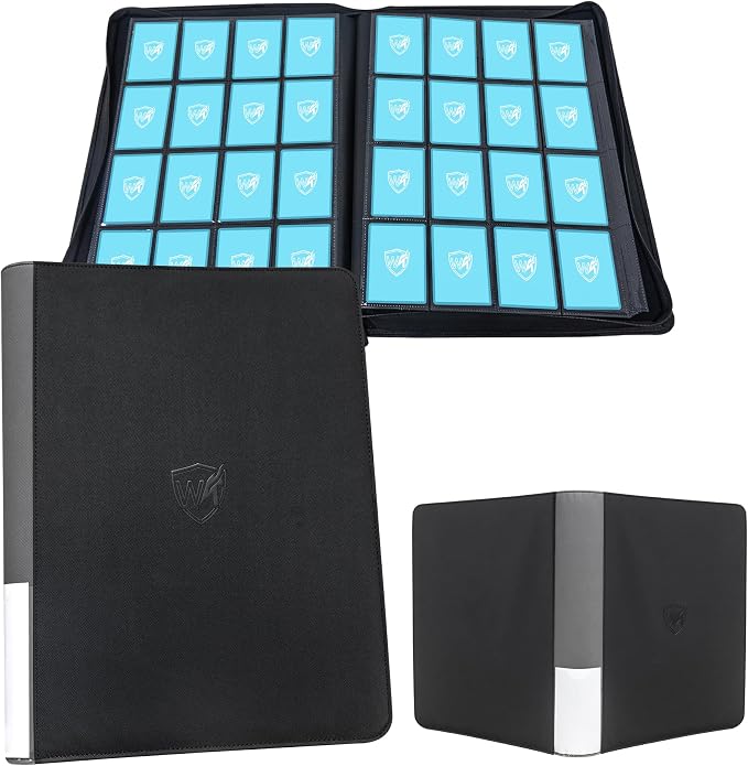 Card Binder for Trading Cards, 16 Pocket by WESTTUNE