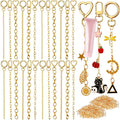Liliaafar 96 Set Keychain Making Kit Gold Silver Metal Keychain Clips by Unknown