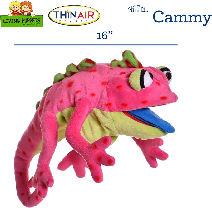 Living Puppets - Cammy the Chameleon, 16-Inch Plush Hand Puppet - Image 2
