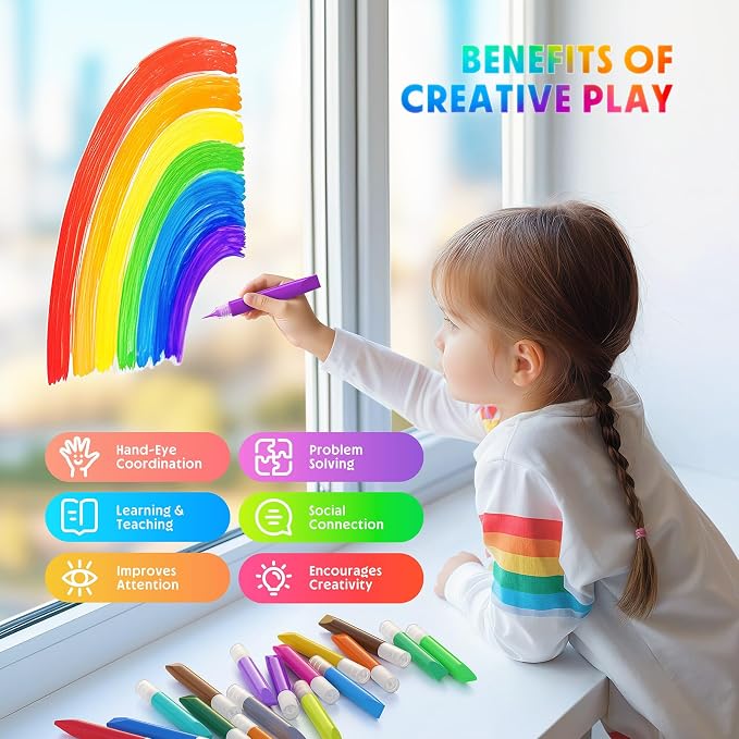 48 Pcs Suncatcher Paint Pens Stained Glass Paint Pigment Window Art Pens - Image 4