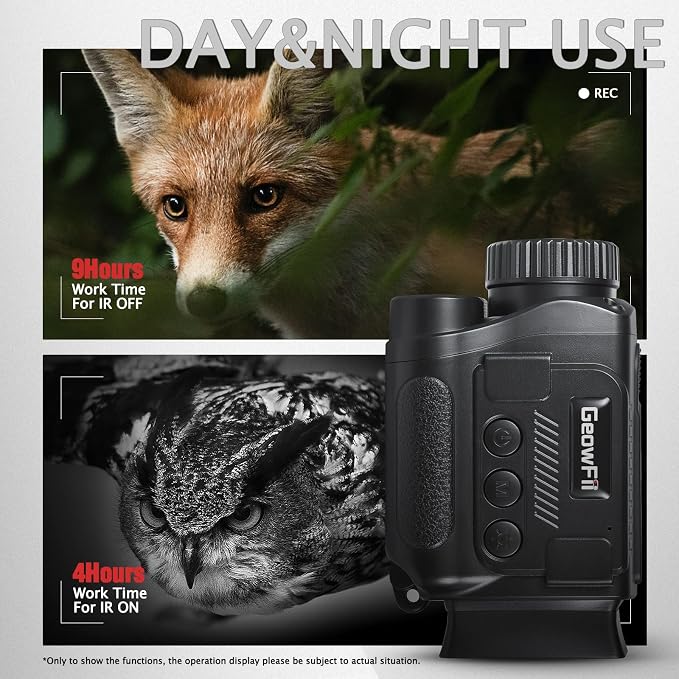 GeowFiiTech Night Vision Monocular, 4K Infrared Digital Night Vision Goggles - Image 7