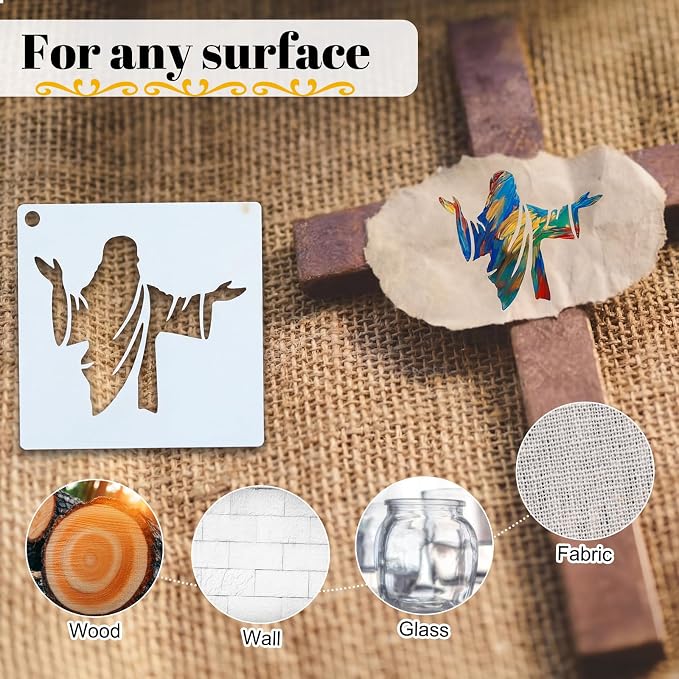 Fainne 100 Pcs 2 Inch Cross Stencils Small Stencils - Image 4