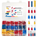 Chanzon Insulated Wire Connector (Butt Spade Fork Ring) Crimp Terminal Splice, Male & Female Quick Disconnect Kit Solderless Assorted Electrical Crimping Tools(420pcs)