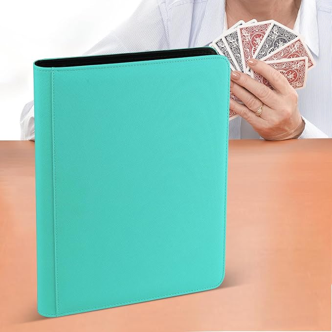16 Pocket Ringless Side Loading Trading Card Binder, 1024 Cards PU Fixed Page - Image 7