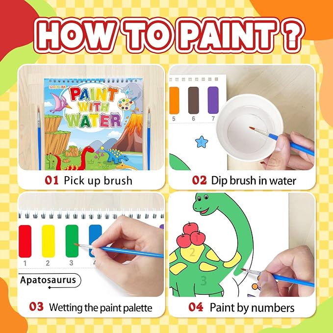 SOCOLER Paint with Water Coloring Books - Image 3
