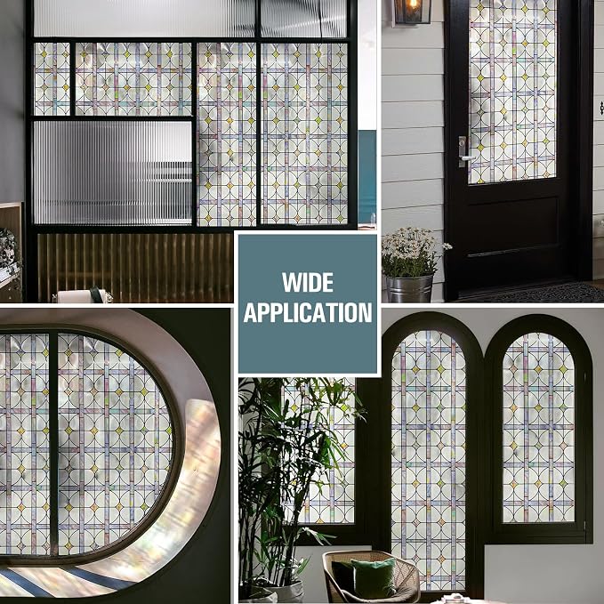 3D Stained Glass Window Film, Decorative Window Privacy Film - Image 7