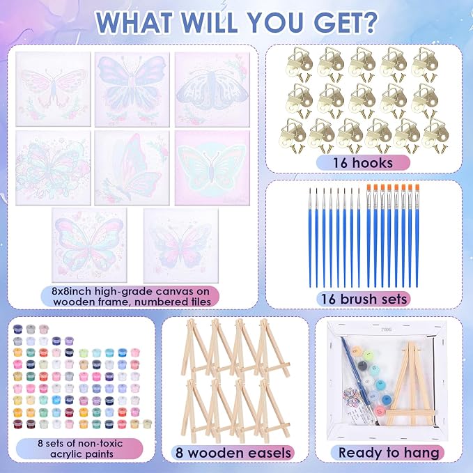 RoundFunny 8 Set Paint by Numbers Kit - Image 2
