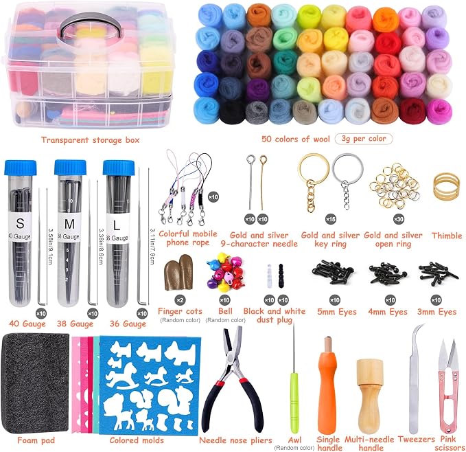 QMNNMA 241 Pcs Needle Felting Kit - Image 2
