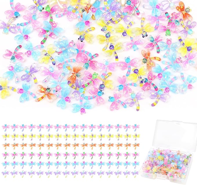 90Pcs Mini Resin Dragonflies Figurine, Tiny Dragonfly Garden Decor by QUPIVA