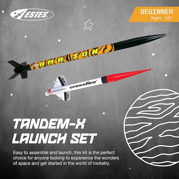 Estes 1469 Tandem X Rocket-Building Kit, Beginner Flying-Rocket Model Kit - Image 2